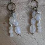 Rainbow Moonstone Drops Ear..