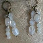 Rainbow Moonstone Drops Ear..