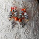 Gemstone Cross Earrings OOA..
