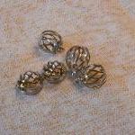 Silver Round Cage Charms