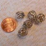 Silver Round Cage Charms