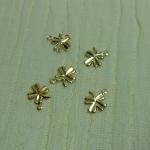 Gold 4 Leaf Clover Shamrock..