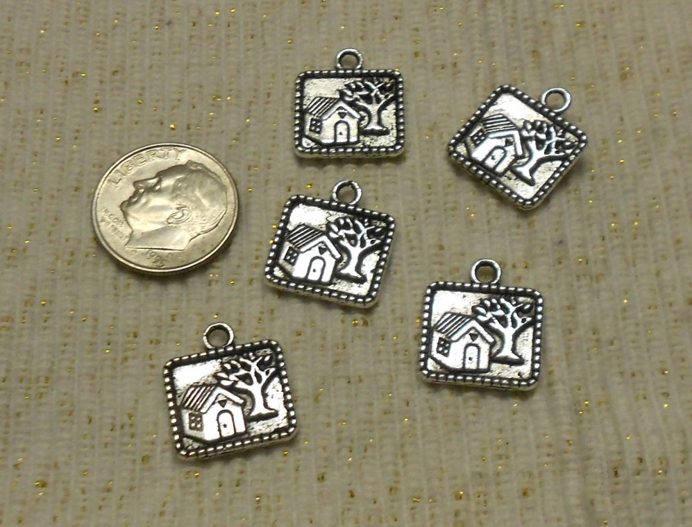The Smallest Little House and Tree Charm...