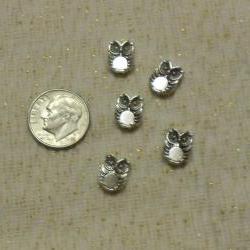 Cute Silver Owl Beads