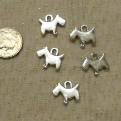 Scottie Dog Charms Lot of 5