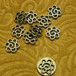 Ten Spiral Posie Charms or Connectors