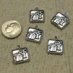 Little Silver House Charms
