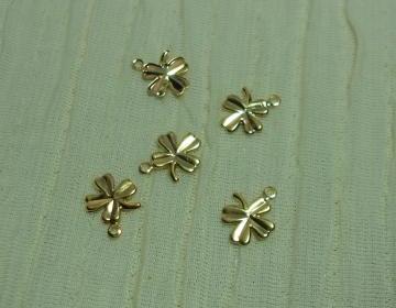 Gold 4 Leaf Clover Shamrock Charms